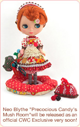 Neo Blythe Precocious Candy's Mush Room will be released as an official CWC Exclusive very soon!