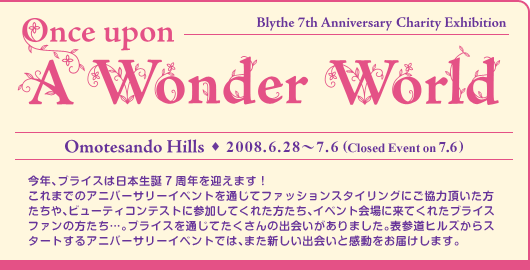 Once upon A Wonder World