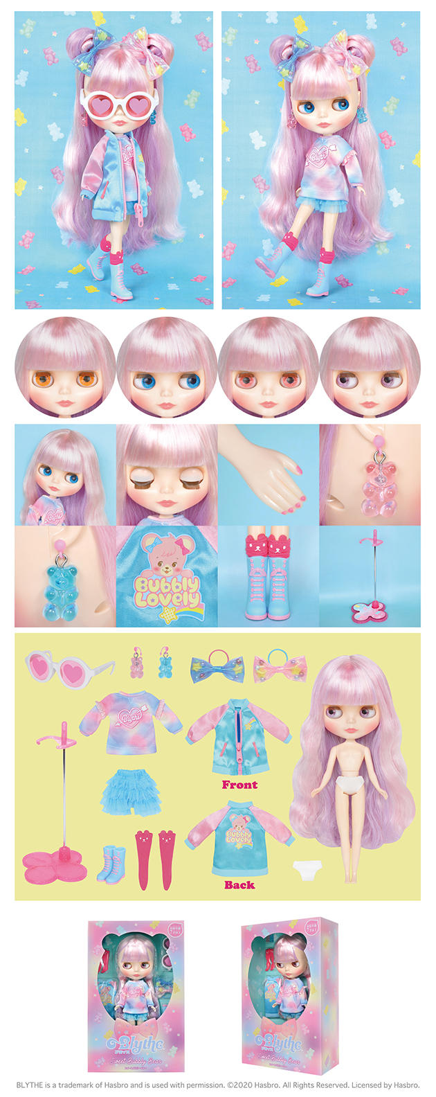 TAKARA TOMY NEO Blythe Shop Limited Sweet Bubbly Bear Doll Figure Cute pretty 